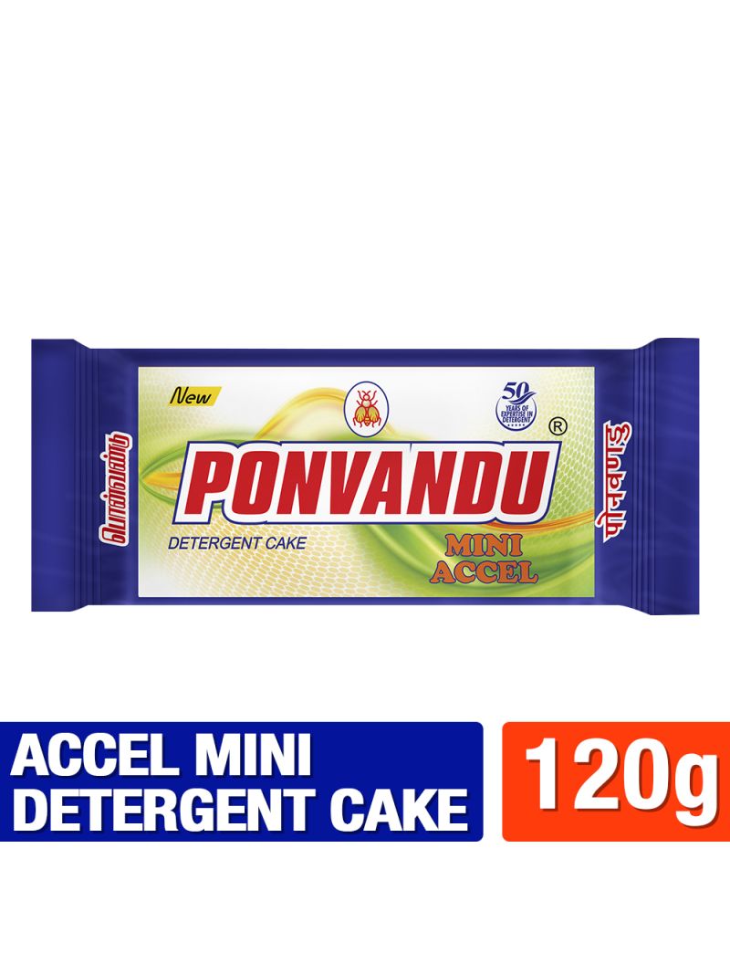 New Ponvandu Detergent Cake Mini Accel-120g