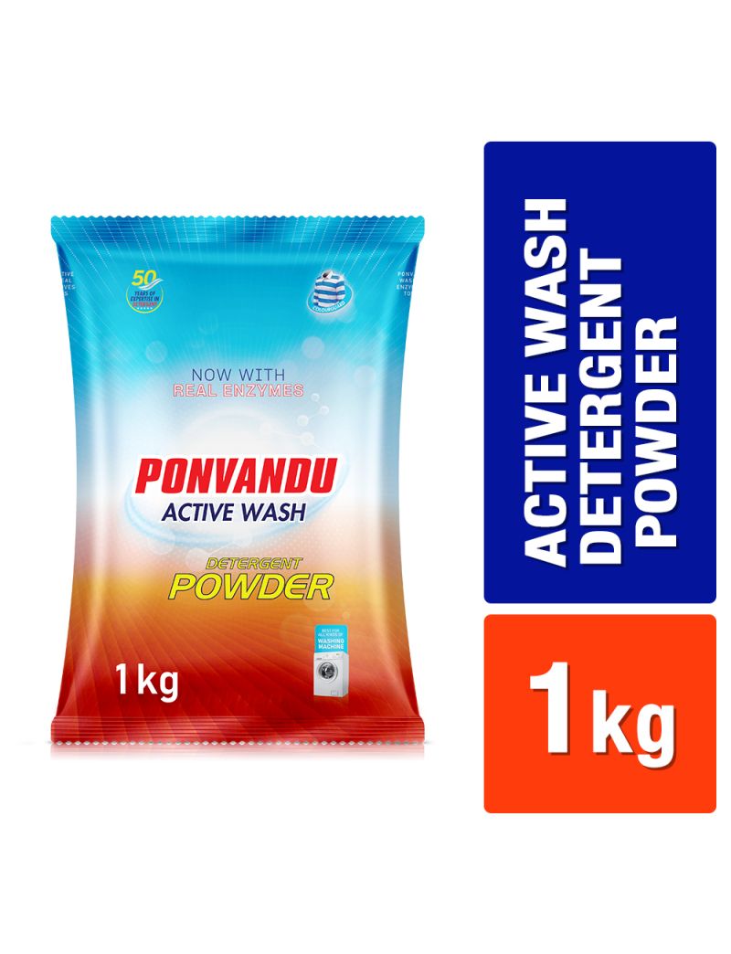 Ponvandu Active Wash Detergent Powder-1 KG