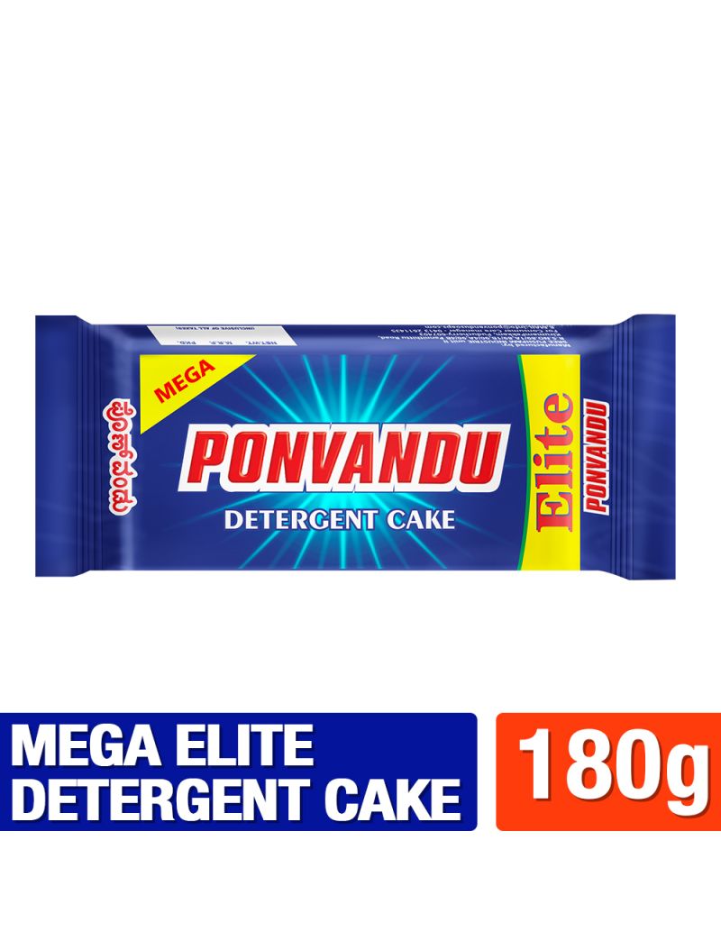 Ponvandu Mega Elite Detergent Cake 180g