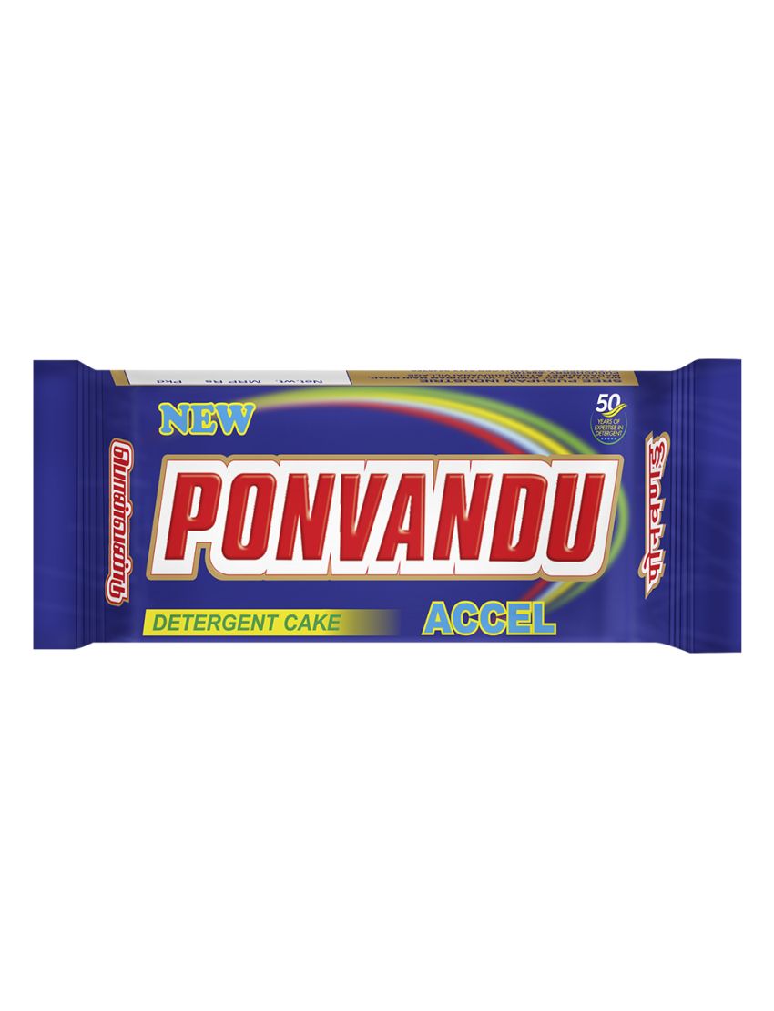 New Ponvandu Blue Accel Detergent Cake 180g