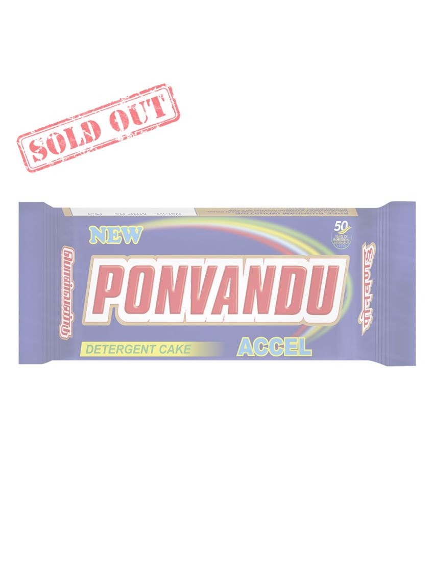 New Ponvandu Blue Accel Detergent Cake 180g