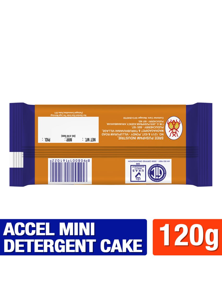 New Ponvandu Detergent Cake Mini Accel 120g + combo