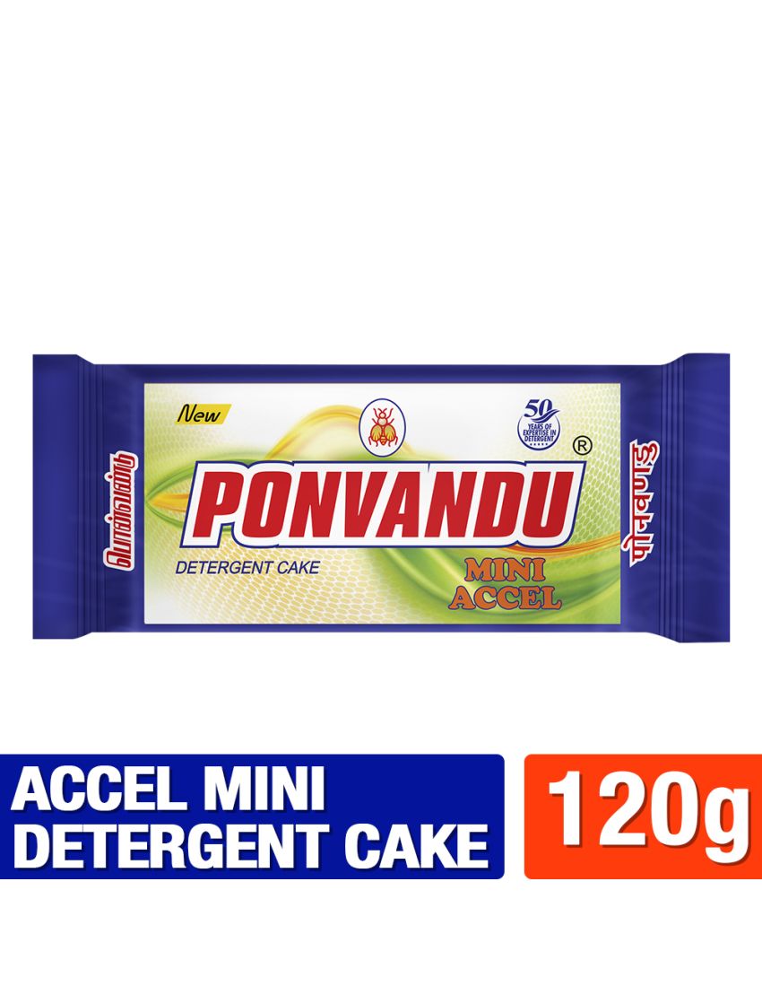 New Ponvandu Detergent Cake Mini Accel 120g + combo