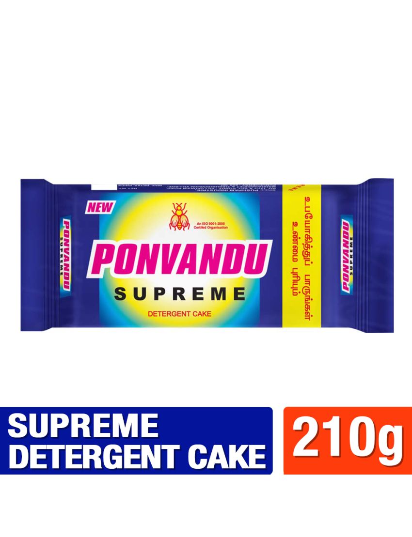 New Ponvandu Supreme Detrgent Cake-210g
