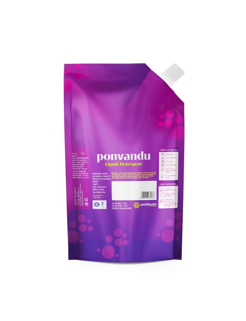 Ponvandu Detergent Liquid Value Pack New-1 L