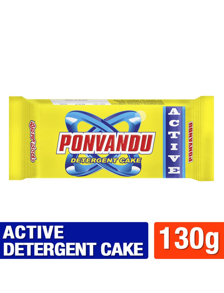 Ponvandu Active Detergent Cake Yellow 130g + combo