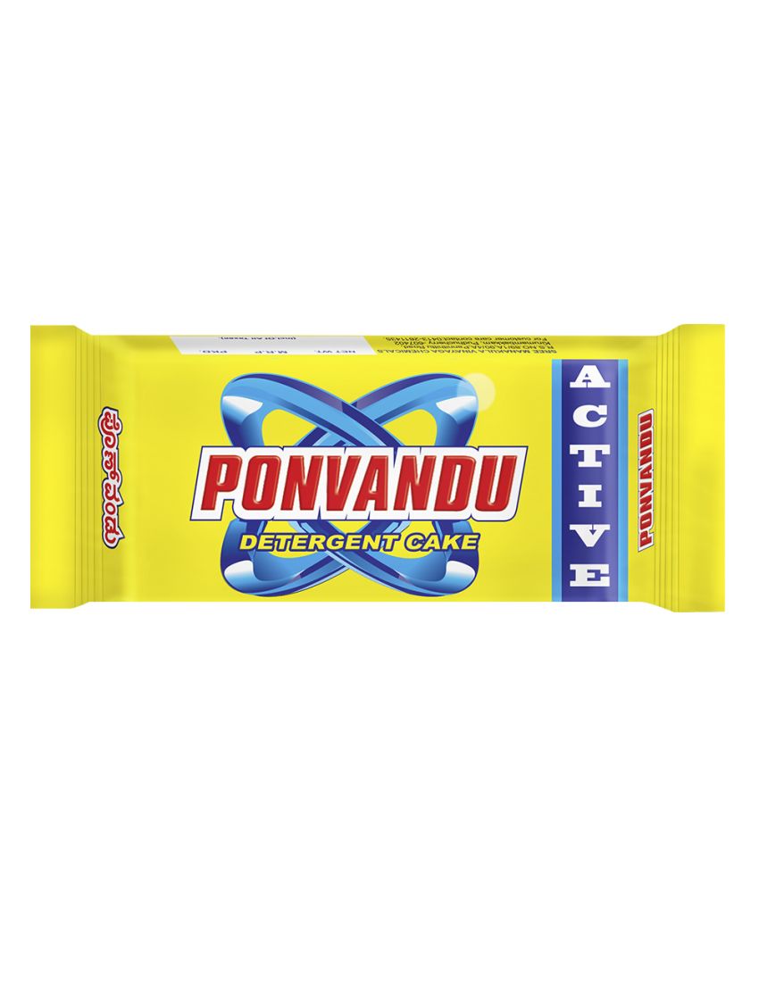 Ponvandu Active Detergent Cake Yellow 130g + combo