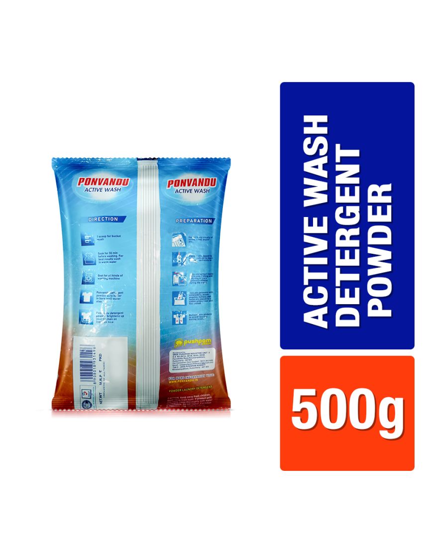 Ponvandu Active Wash Detergent Powder-500g