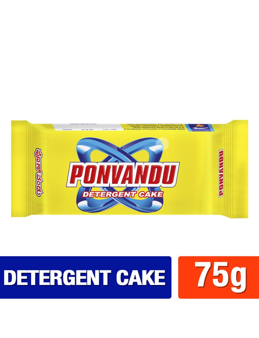 Ponvandu Detergent Cake Yellow 75g + combo