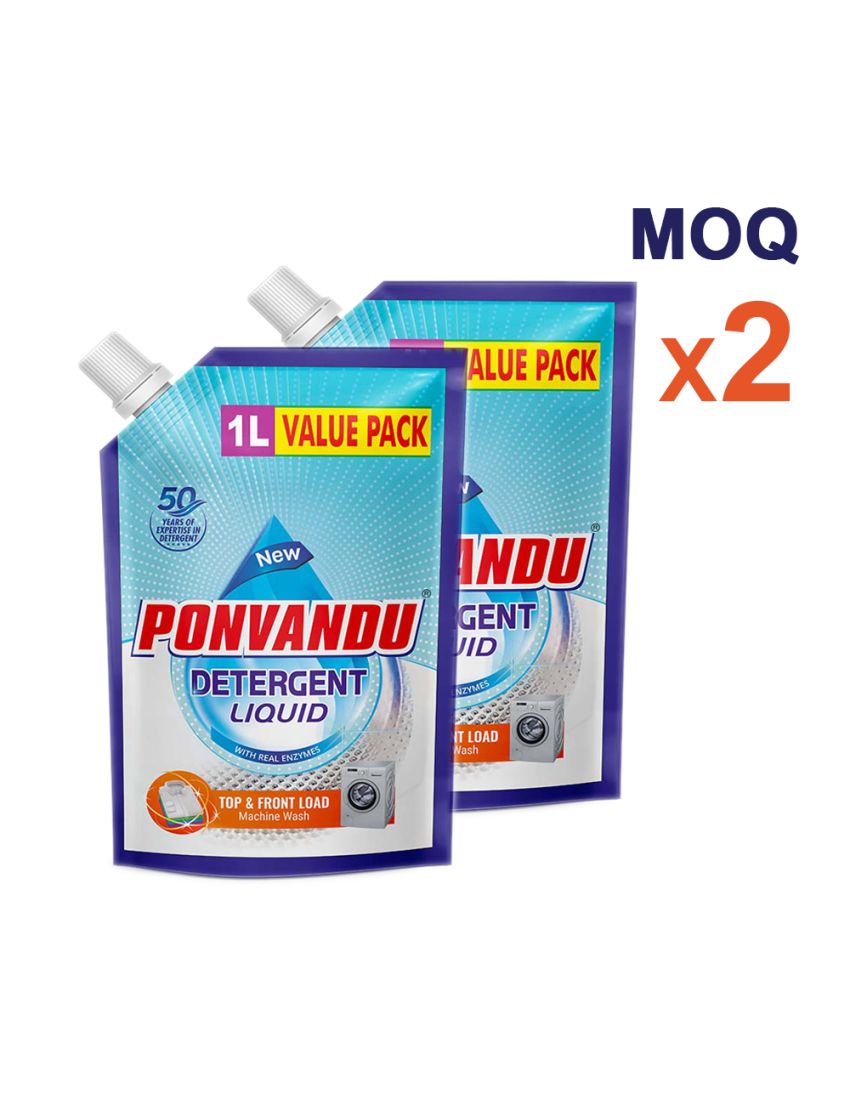 Ponvandu Detergent Liquid Value Pack-1 L