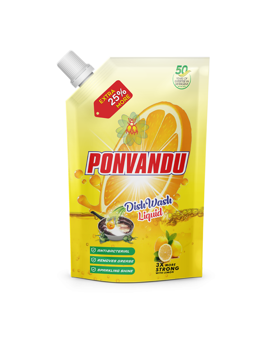 Ponvandu dishwash Liquid 175 ML -10 Nos