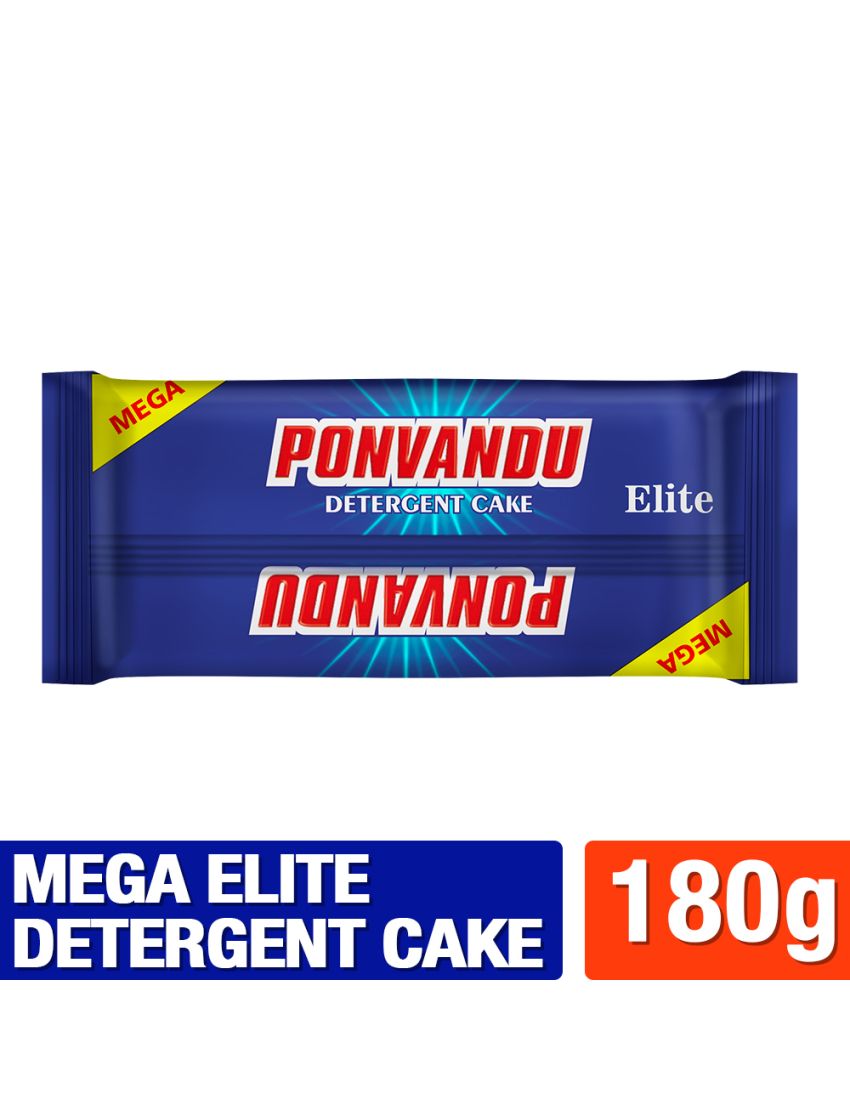 Ponvandu Mega Elite Detergent Cake 180g