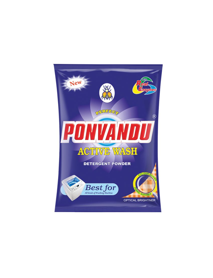 Ponvandu Premium Active Wash Detergent PowderBlue 2Kg