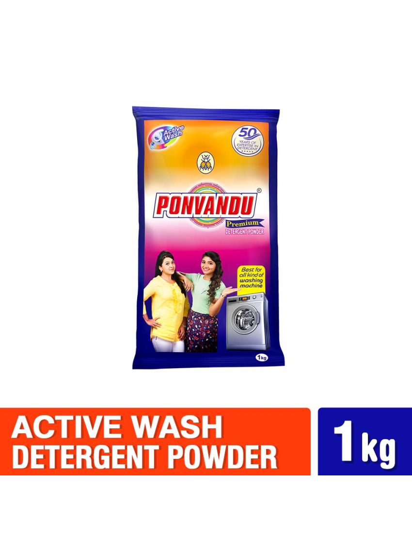 Ponvandu Premium Detergent Powder Orange 1 Kg