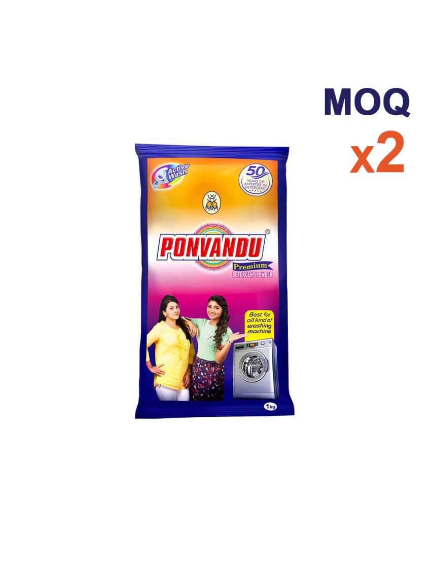 Ponvandu Premium Detergent Powder Orange 1 Kg