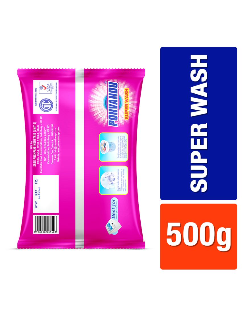 Ponvandu Super Wash Economy Pack Pink 500 g