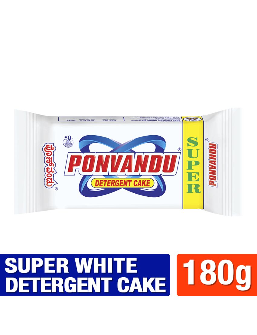 Ponvandu Super White Detergent Cake-180g