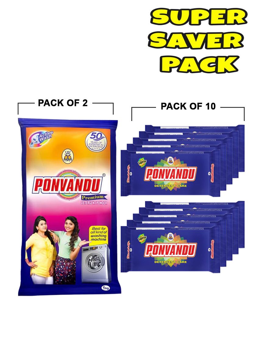 Ponvandu Superior Detergent Cake 240g + combo