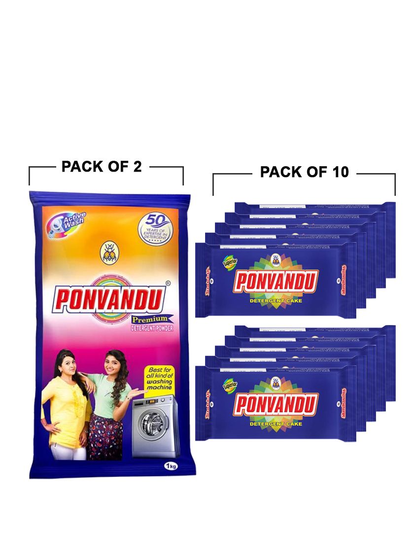 Ponvandu Superior Detergent Cake 240g + combo
