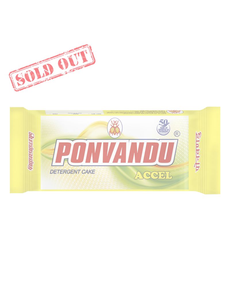 Ponvandu Yellow Accel Detergent Cake 290g